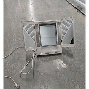 Vintage Hartman Products Lighted 3 Way Make-up Mirror with Magnification ALM-III